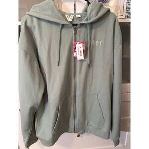 ROXY Zip-Up Hoodie Sweatshirt – Teal, Size Small, NWT